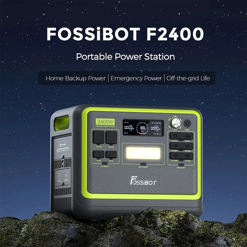 FOSSiBOT F2400 Portable Power Station, 2048Wh LiFePO4 Battery 2400W Output Solar Generator FOSSiBOT F2400 Portable Power Station, 2048Wh LiFePO4 Battery 2400W Output Solar Generator